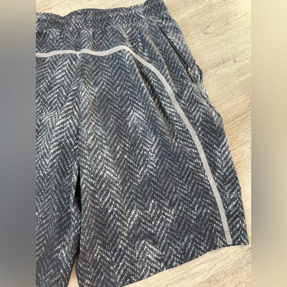 Lululemon Pace Breaker 7” Lined Shorts Bleached Herringbone Gray S - Picture 12 of 12